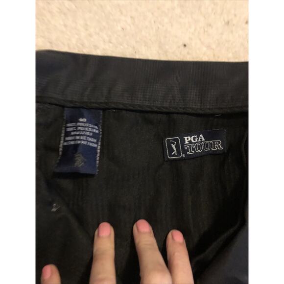 PGA Tour Black Plaid Golf Shorts Size‎ 40 9" Inseam Moisture Wicking Adult - Picture 2 of 5